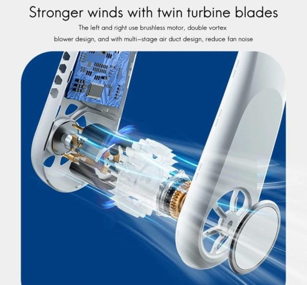 Portable Bladeless Neck Fan – Foldable, Hands-free Cooling For Travel & Sports
