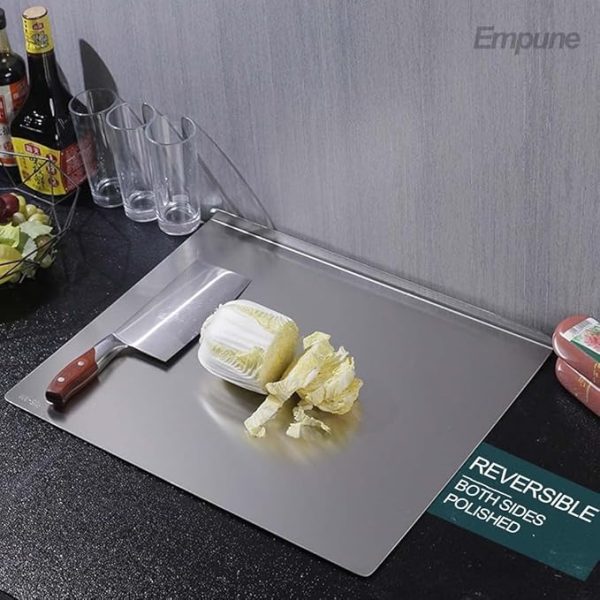 Stainless Steel Cutting Board! 🔪✨ Durable, Hygienic, And Easy To Clean—perfect For All Your Chopping Needs. A Must-have For Any Chef! – Size: 41x33cm